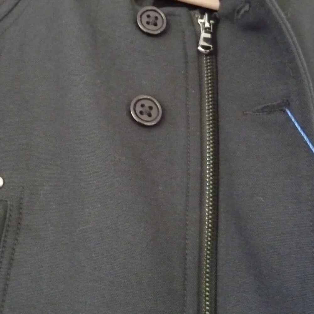 BLACK UTILITY CARGO COAT LONG JACKET 52R - Picture 8 of 13